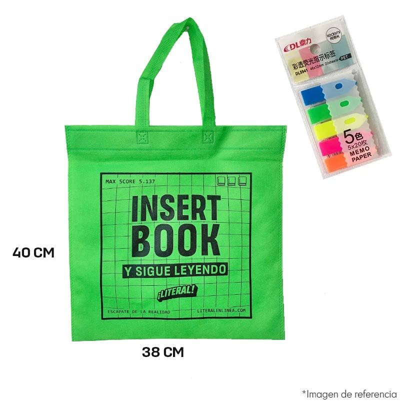 COMBO-VERDE-LITERAL Combo Bolsa Verde + Banderitas de Colores - Image 1
