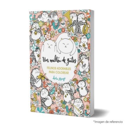 imagen de portada del Un millón de gatos libro para colorear